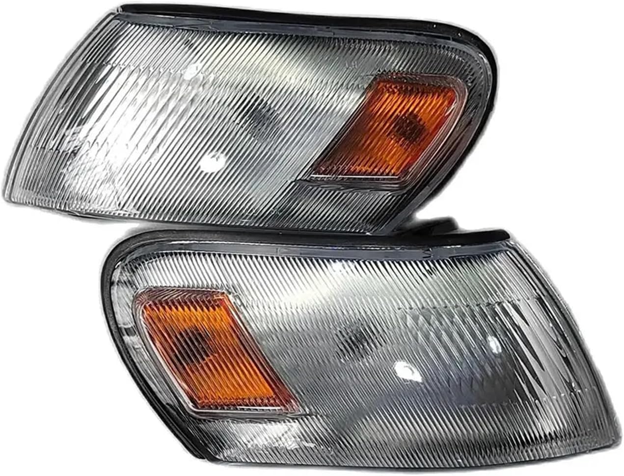 A Pair Car Turn Signal Light Compatible with Toyota Corolla AE100 AE104 1992 1993 1994 1995 Corner Lamp(Crystal White)