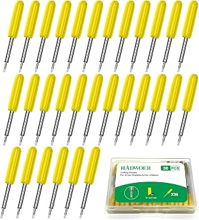 Hadwoer 30PCS Cutting Blades, 30 Degree Fine Point Blades Compatible with Explore Air 2/Air 3/Explore 4/Maker/Maker 3/Expression, Vinyl Fabric Cutting Replacement Blades