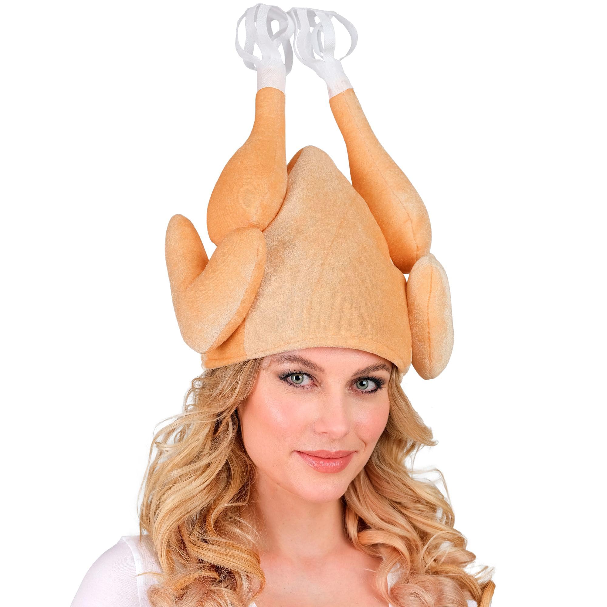 W WIDMANN MILANO Party Fashion - Roast Chicken Hat, Chicken Breast, Funny Headpiece, Brown - Image 4