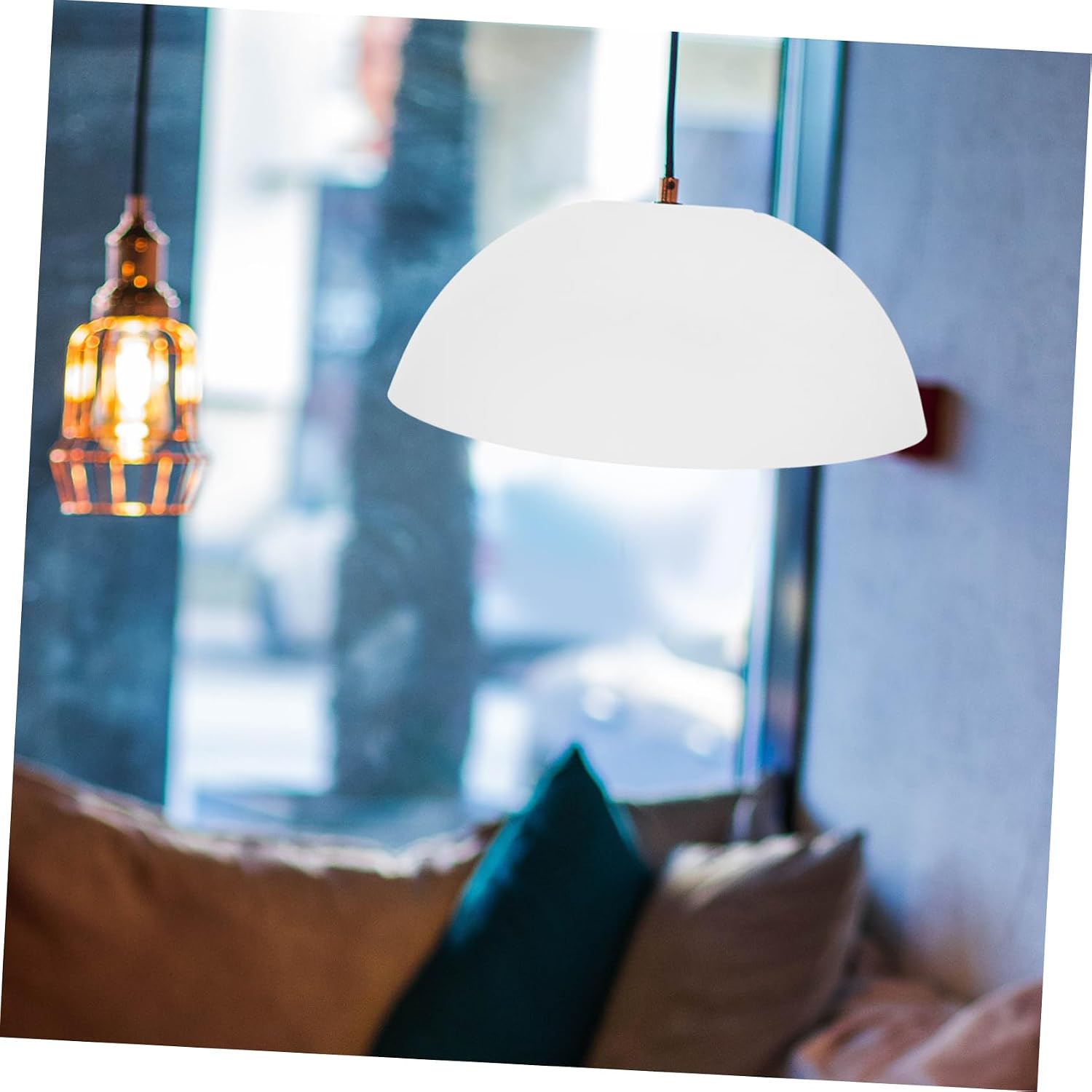 MERRYHAPY 2pcs Plastic Ceiling Lamp Shade Replacement Lightweight Easy to Install Lampshade for Wall and Ceiling Lamps Versatile Home Decor Mushroom Hole