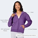 Hanes Womens Hoodie, EcoSmart Fleece Full-Zip Hoodie, Zip-up Hooded Sweatshirt for WomenJacket