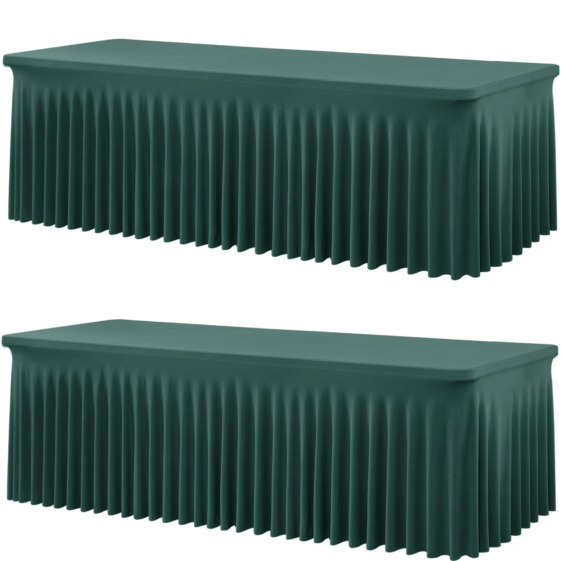 Nappe verte Hunter élasthanne infroissable pour en finir avec les plis sur 2,4m