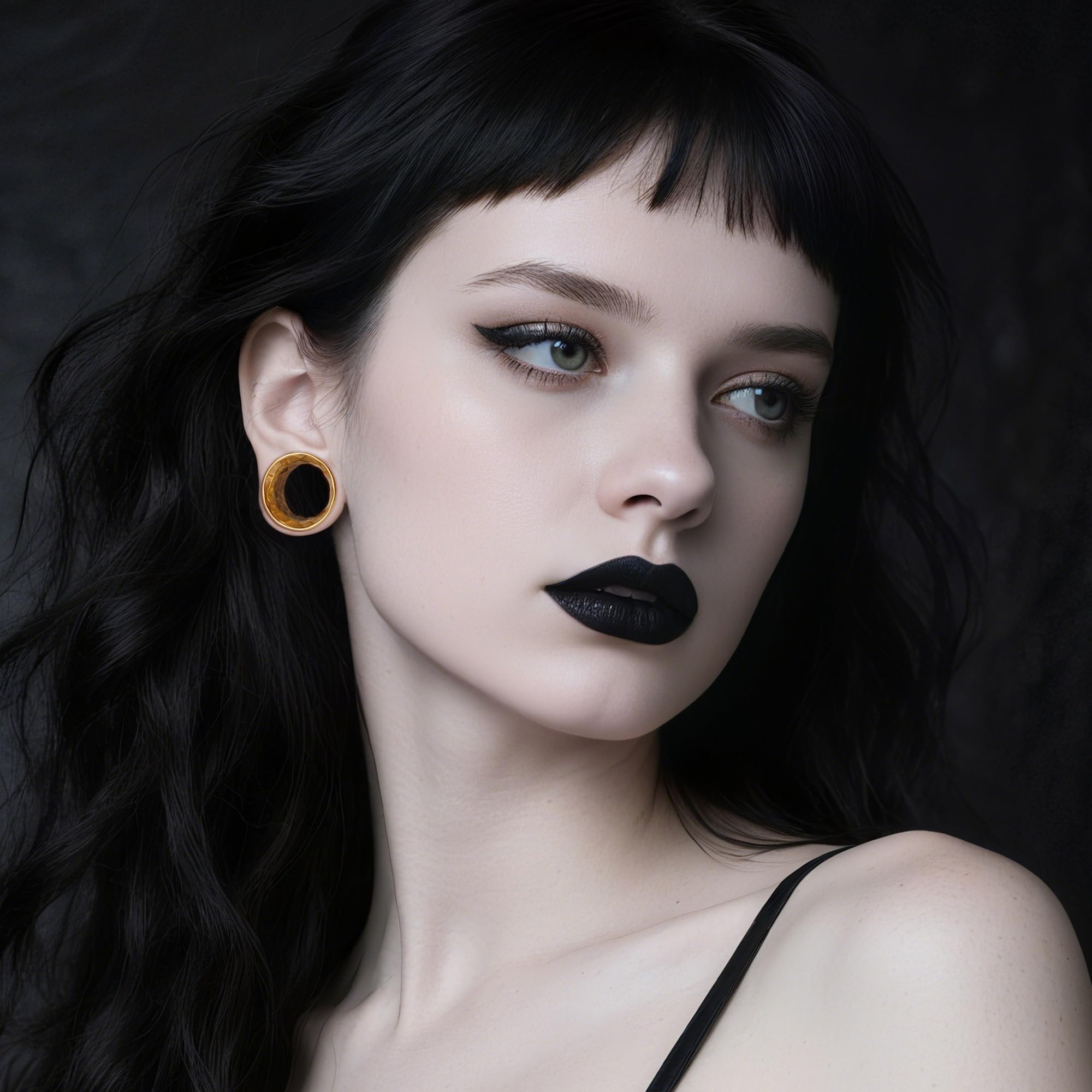 Vankula Ohr Tunnel 1 Paar Double Flared Flesh Plugs Klassisch gehämmert Edelstahl Ohrpiercing ohrloch dehnen Schmuck für männer damen 8mm bis 19mm