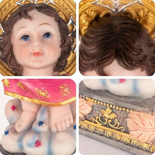 Miniatura 6 de KI Store Divine Child Figurine Divino Nino Holy Child 12 pulgadas Estatua religiosa Figura de mesa de resina