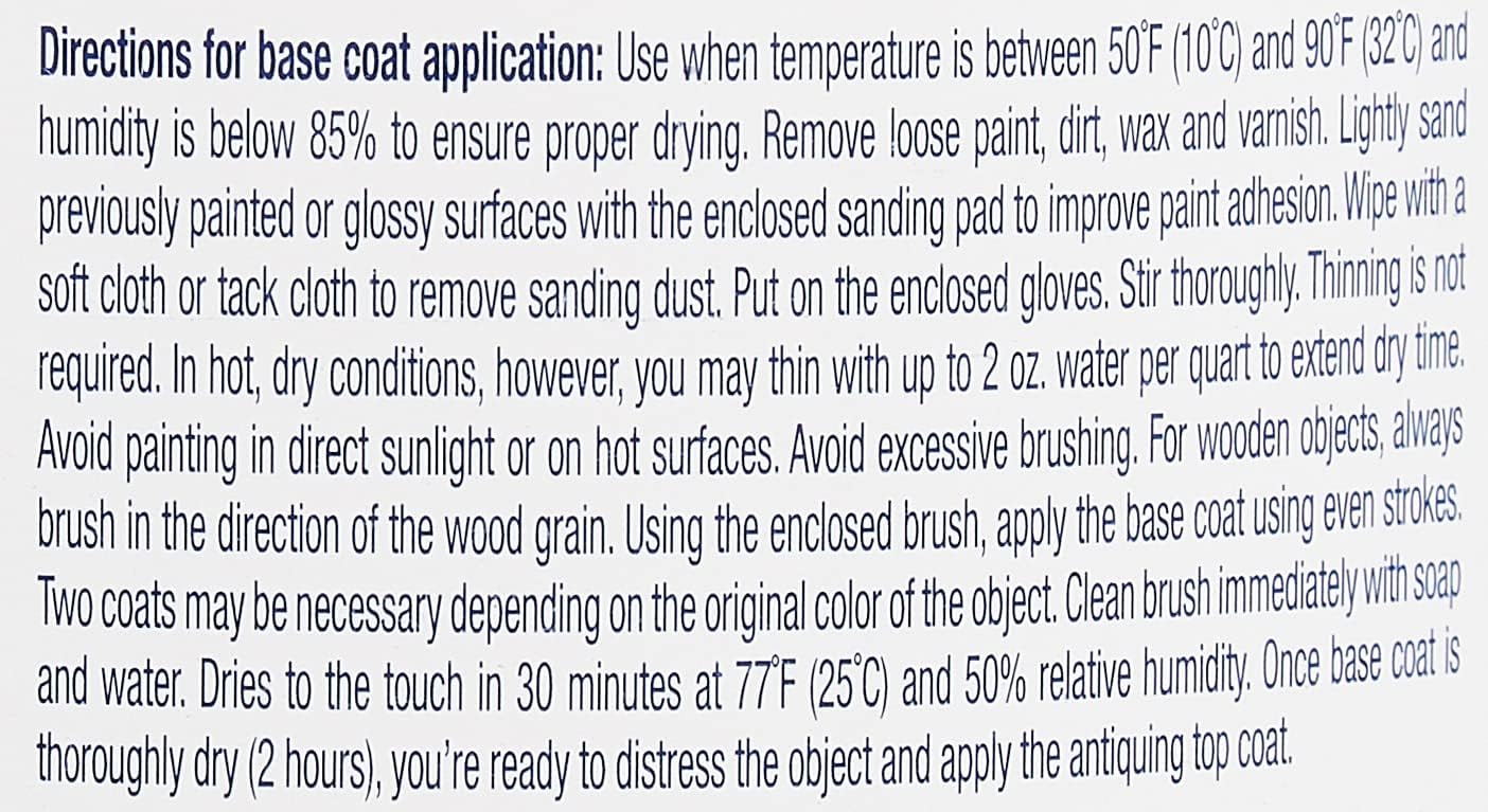 Rust-Oleum 202867 Distressed Quart And Half Pint Kit, Distressed Ivory (Packaging may vary)