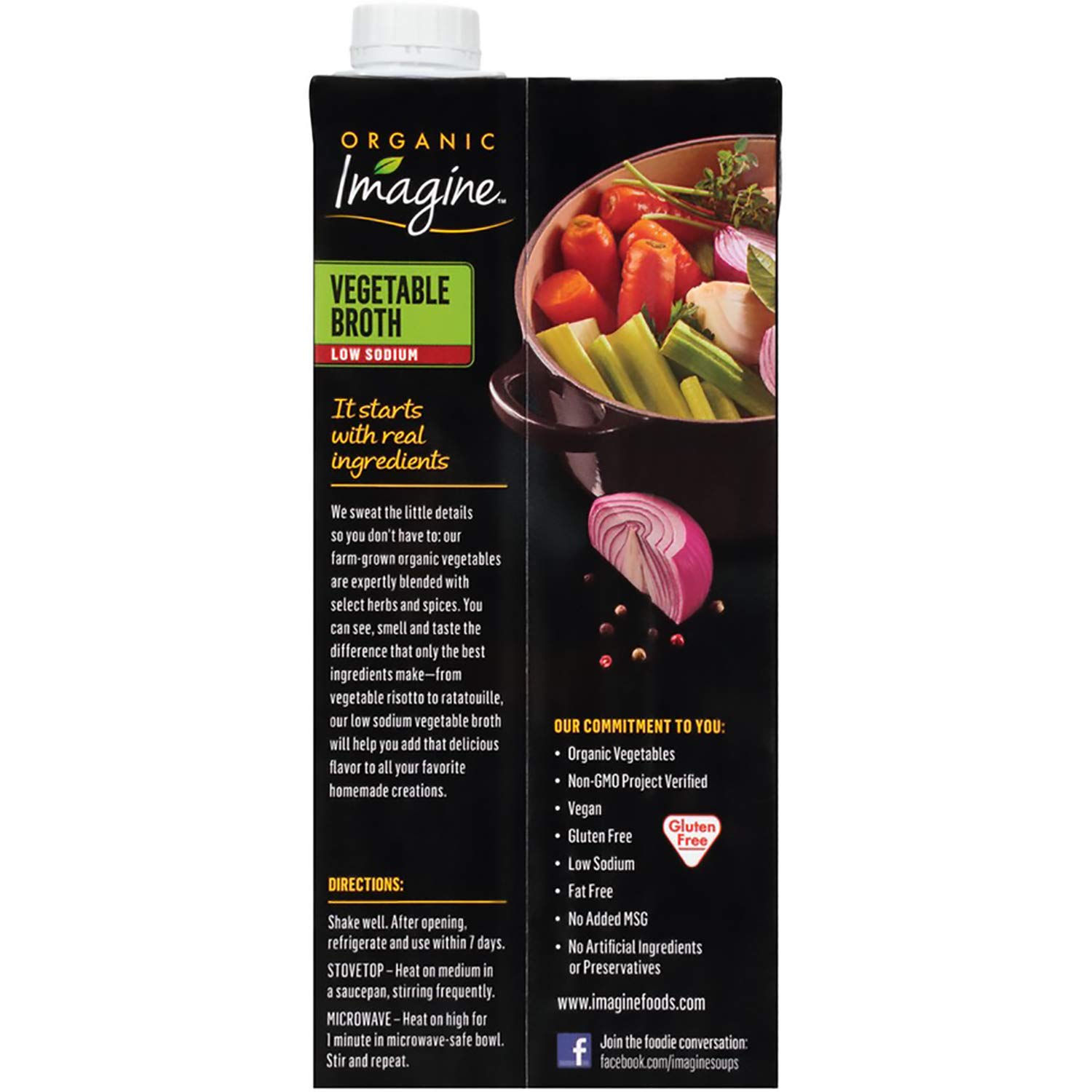 Imagine Organic Low Sodium Broth, Vegetable, 32 Oz