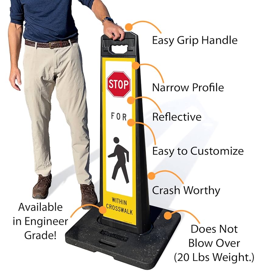 Amazon.com : SmartSign Stop For Pedestrians Within Crosswalk