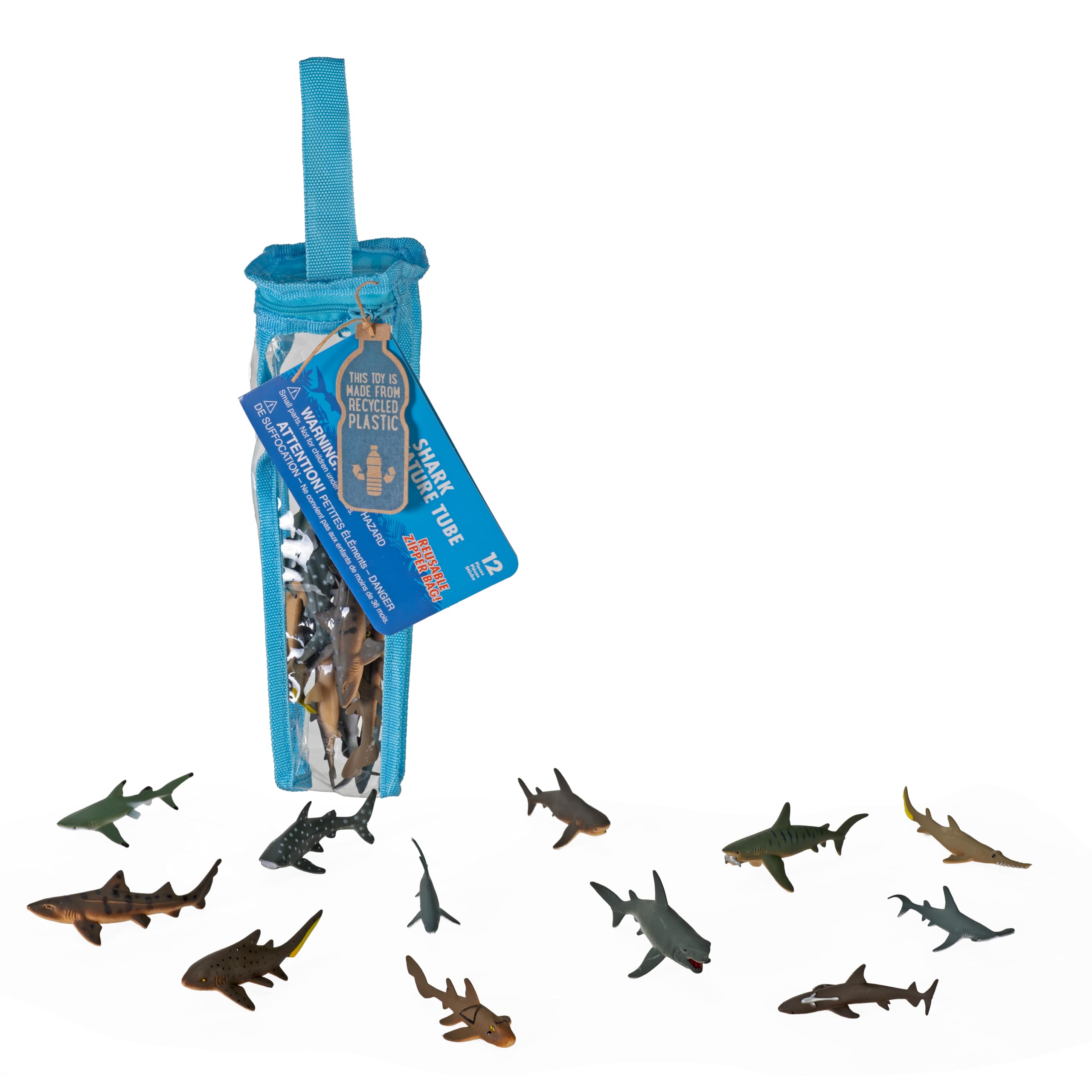 Wild Republic Nature Tubes Eco Shark, Zabawki Figurki, Zabawki Edukacyjne, Interaktywny zestaw do zabawy, przyjazny dla środowiska