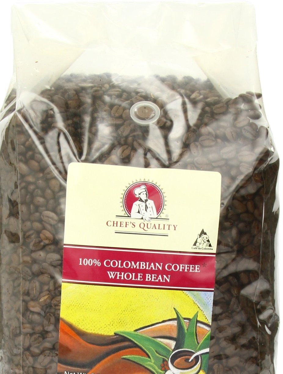 Chef's Quality Colombian Whole bean coffee, 20 Pound