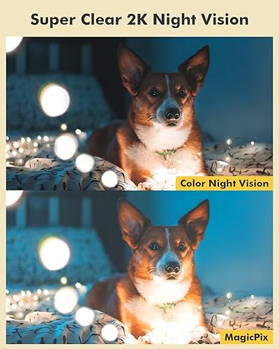 Miniatura 8 de Dzees Cámaras de seguridad WiFi PTZ de 360 inalámbricas para exteriores, cámara de seguridad para el hogar con batería 2K para interiores, cámara de