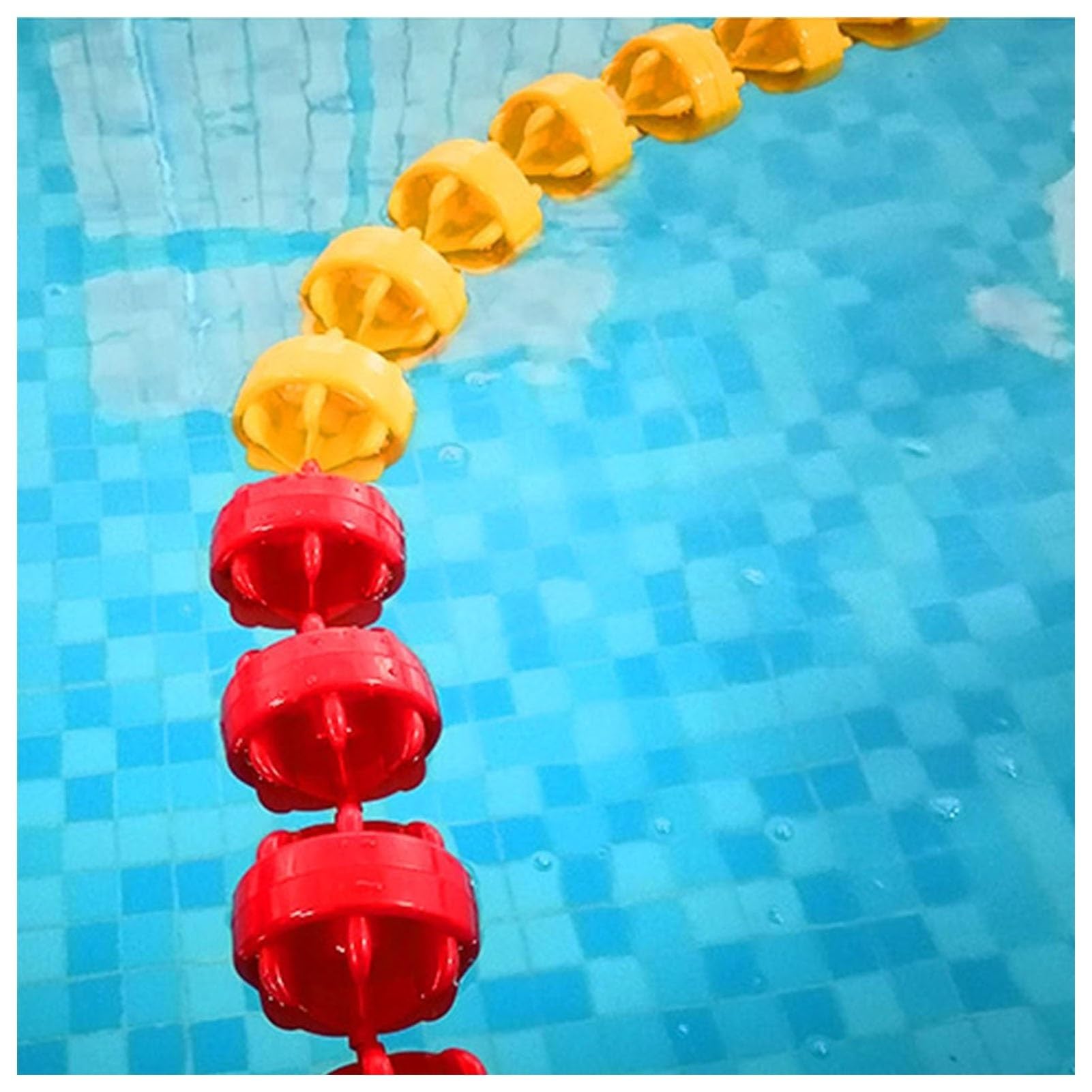 GJMSSMY Floating Pool Safety Divider Lane Line,3.3ft - 60ft Floating Pool Divider,Used to Divide Shallow Swimming Competition Lanes,Can Separate Depth，Easy to Install(Nylon,9m/30ft)