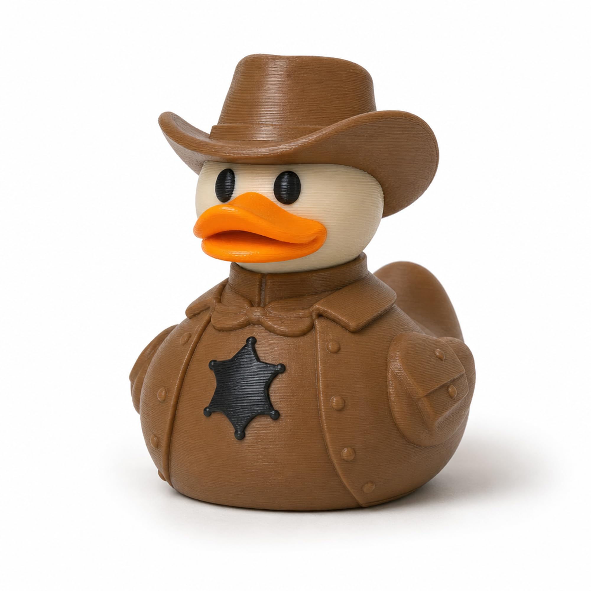 splash n color Western Sheriff Duck Collectible Compatible with Jeep Ducking – Cowboy Dashboard Decor | Cruise Duck Hiding Gift | Frontier Desk Display Figure