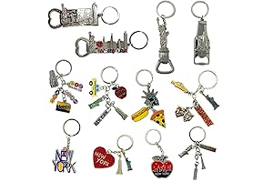 NYC Souvenir Keychain Pack: A Taste of the Big Apple