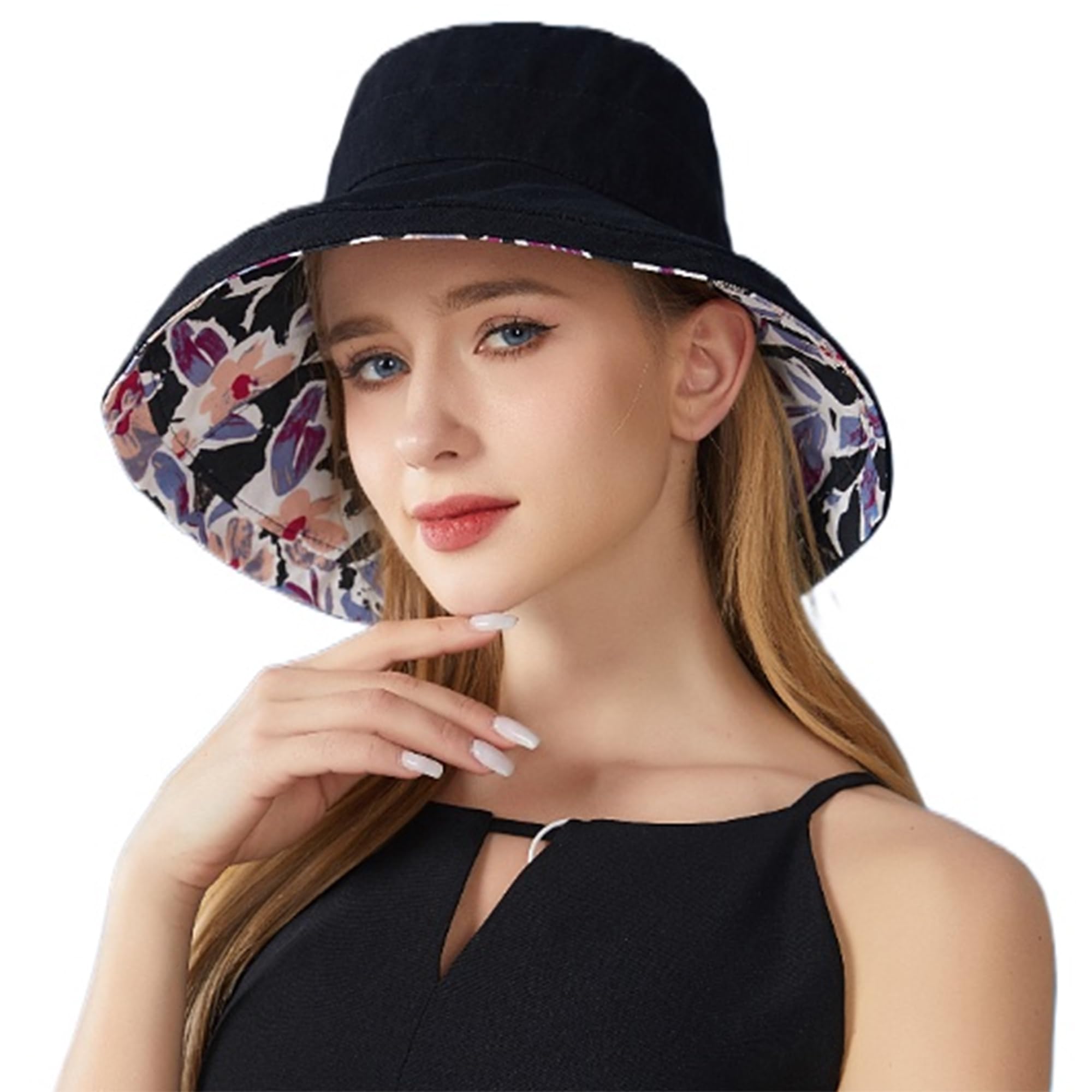 FaroDorWomen's Reversible Bucket Hat UV Protection Packable Travel Cap Wide Brim Sun Hats