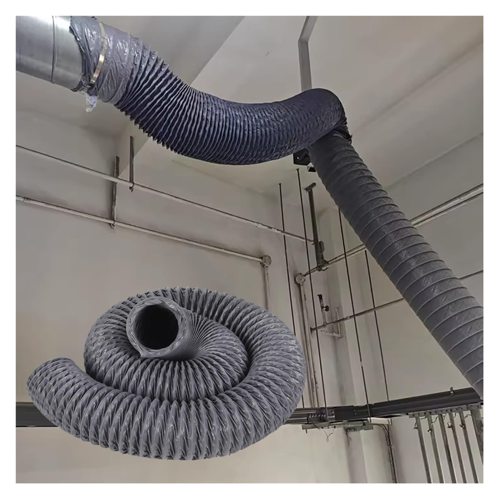 tubo cappa cucina Tubo Flessibile Di Sfiato Per Asciugatrice Portatile Da 2 M, 3 M, 5 M, 10 M, Condotto Per Cappa Aspirante, Condotto Flessibile In Nylon Per HVAC, Tubo Di Ventilazione Telescopico(Dia