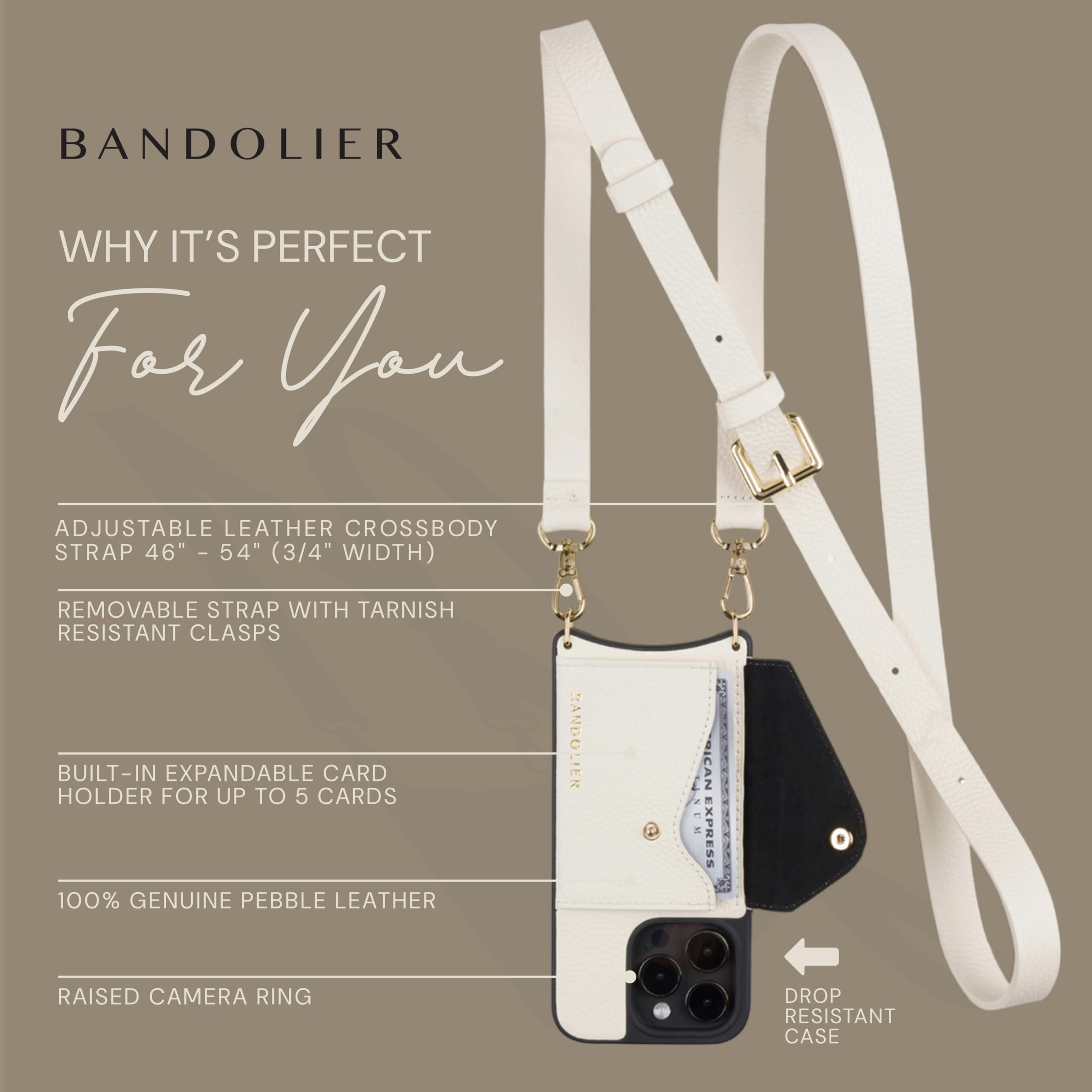 Amazon.com: Bandolier Hailey Crossbody Wallet Phone Case for