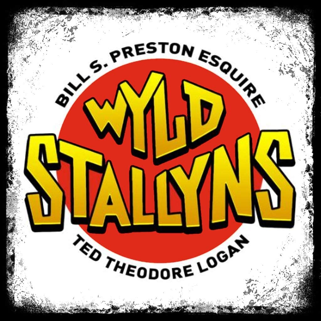 Top Banana Gifts Wyld Stallions - Bill And Ted - Vintage Retro Advertising Wall Tin Plaque Large Square 20X20cm Pub Shed Bar Man Cave Home Bedroom Office Kitchen Gift Metal Sign