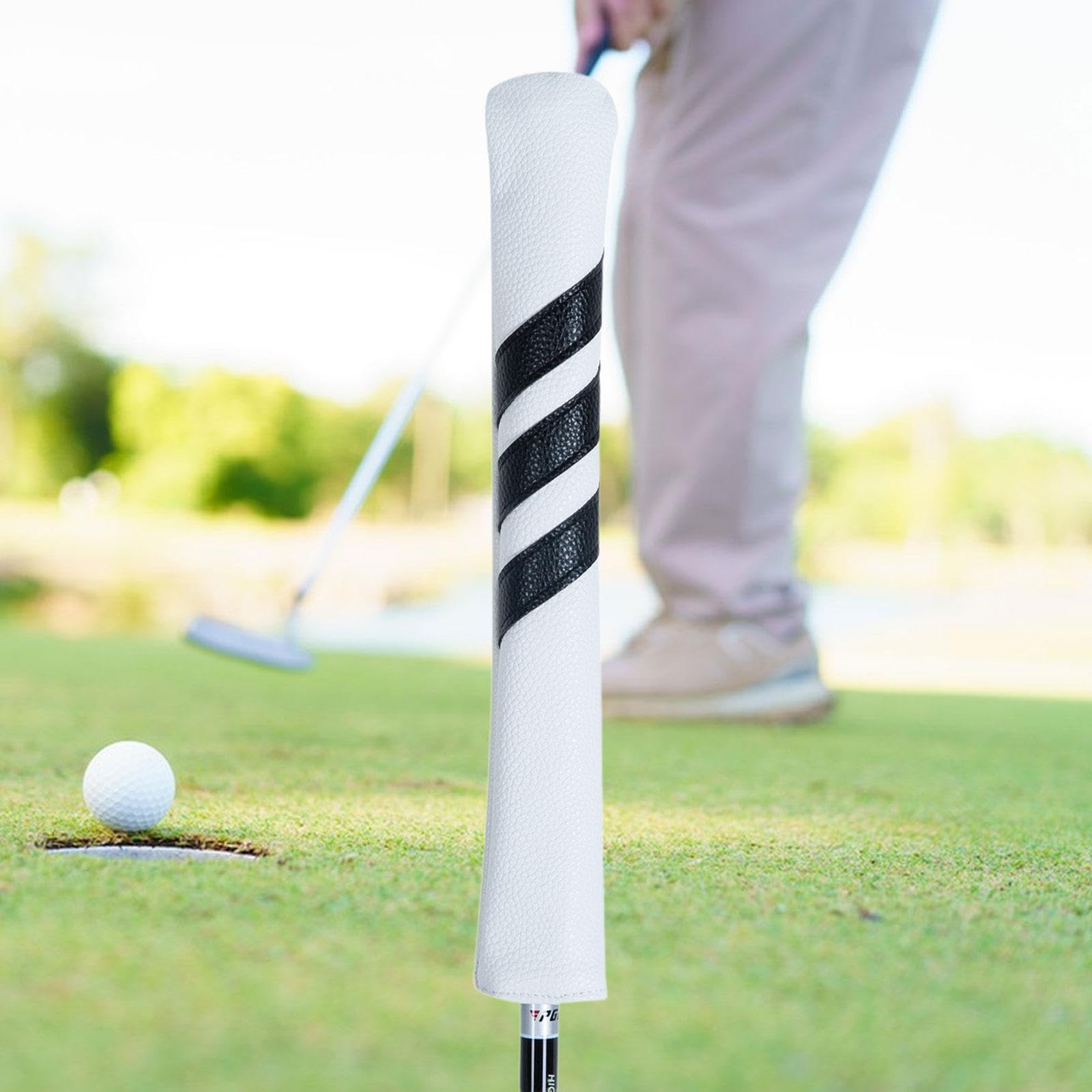 Alignment Sticks Cover Golf Schläger Alignment Sticks Hülle Kopfschutz PU Material Trainingsstäbe Übungshelfer Halter Elegantes Design Passend für