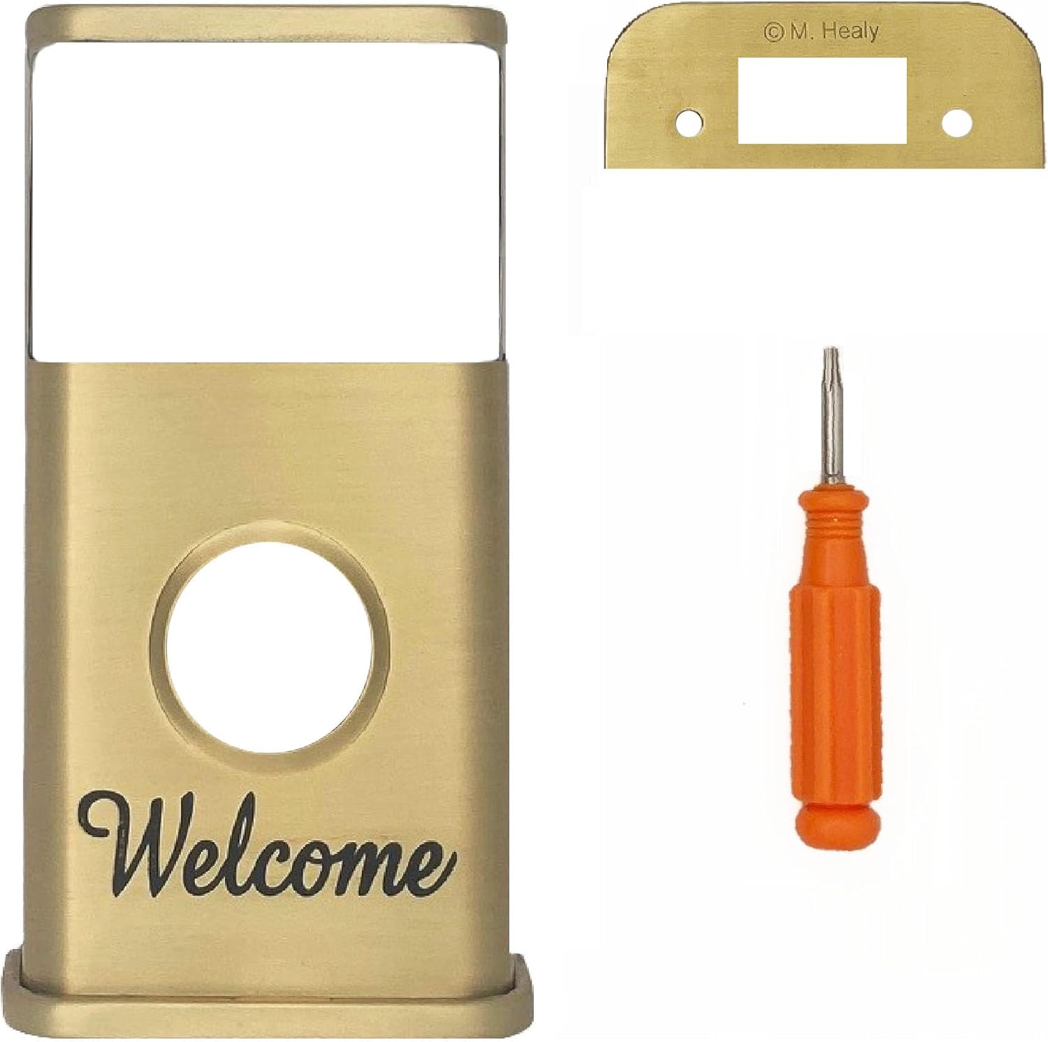 Welcome Video Doorbell Cover (Ring 2nd Generation Compatible) (Brass)