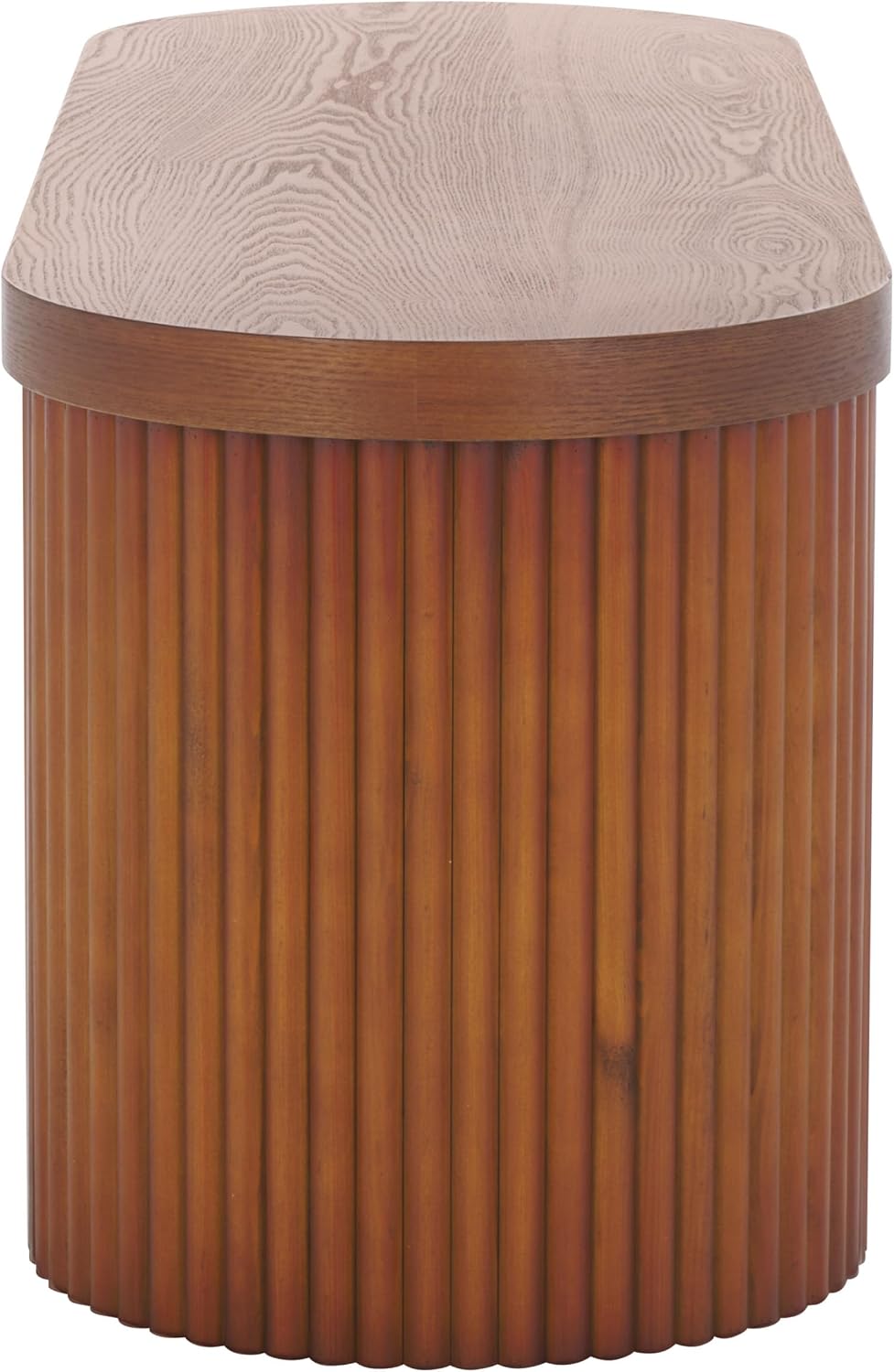 SAFAVIEH Home Collection Enoki Walnut Brown Oval Top Bench
