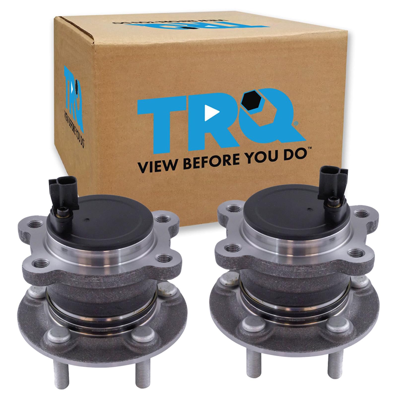 TRQ Rear Driver and Passenger Side Wheel Bearing and Hub Assembly Set 2