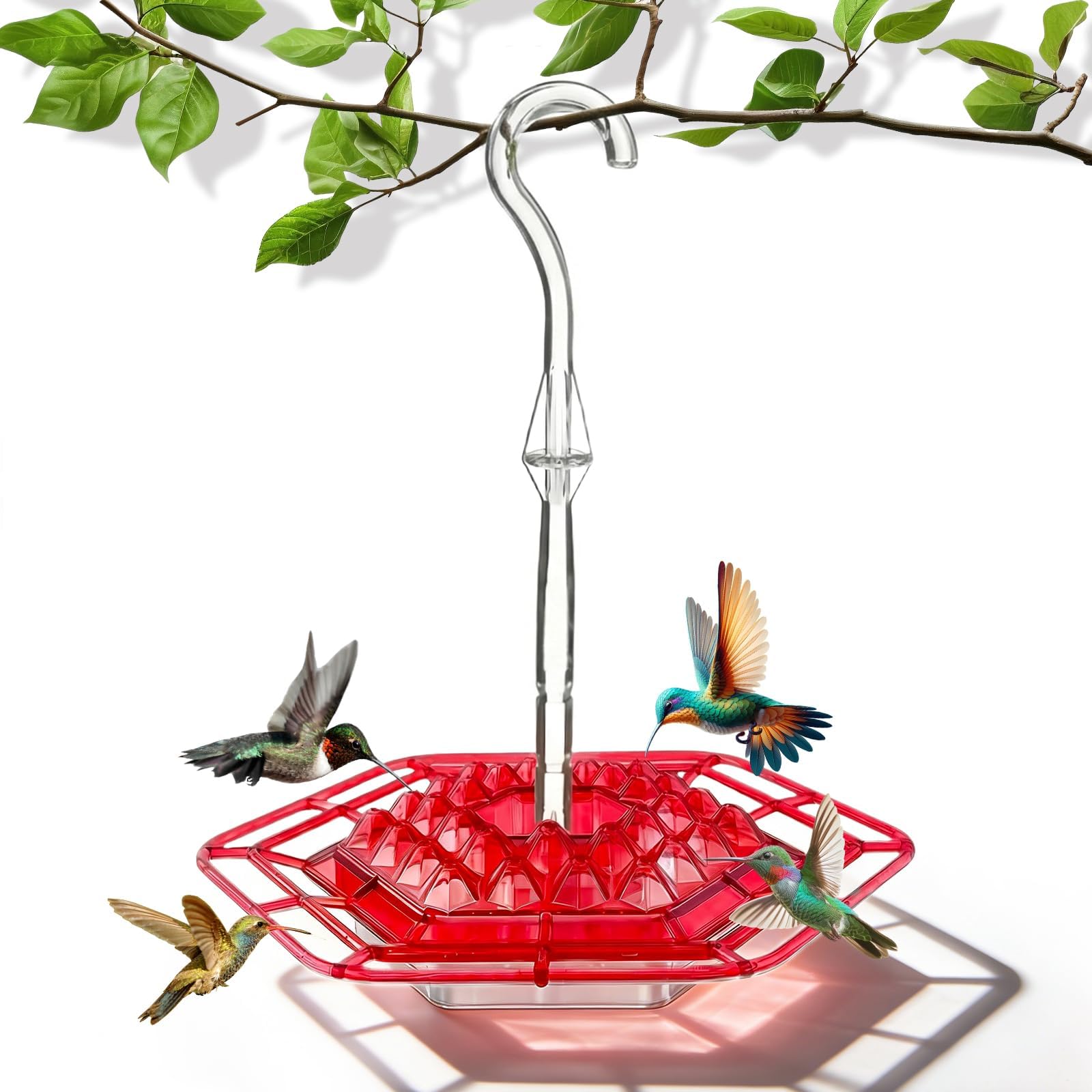 Photo 1 of 1Pack Hummingbird Feeder for Outdoors Hanging,16 OZ Humming Birds Feeders with 30 Bee Proof Leak Proof Feeding Ports,Bird Feeder for Outside,Gifts for Women Mom,Hanging Garden Yard Décor