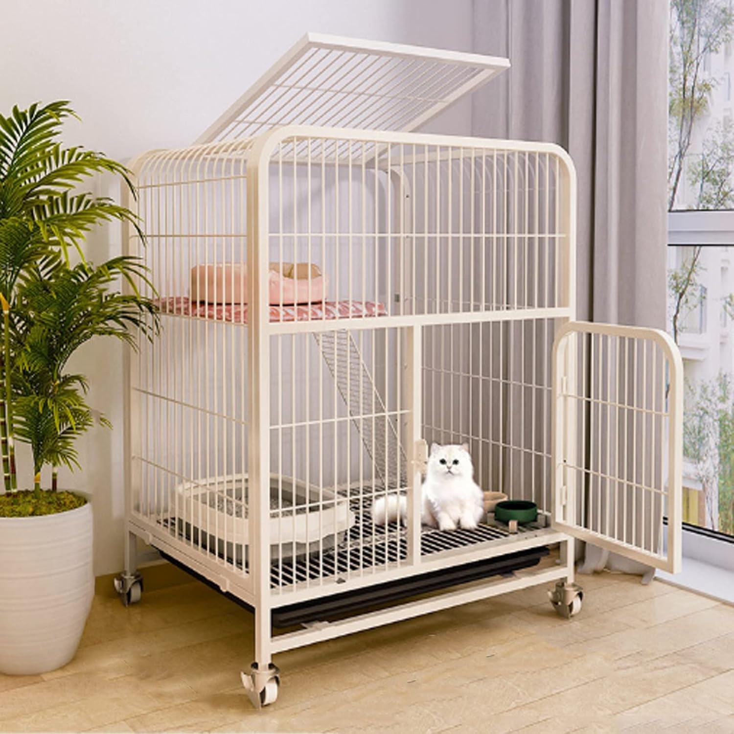 Cat Cages For Indoor Cats Foldable Metal Sturdy Pet