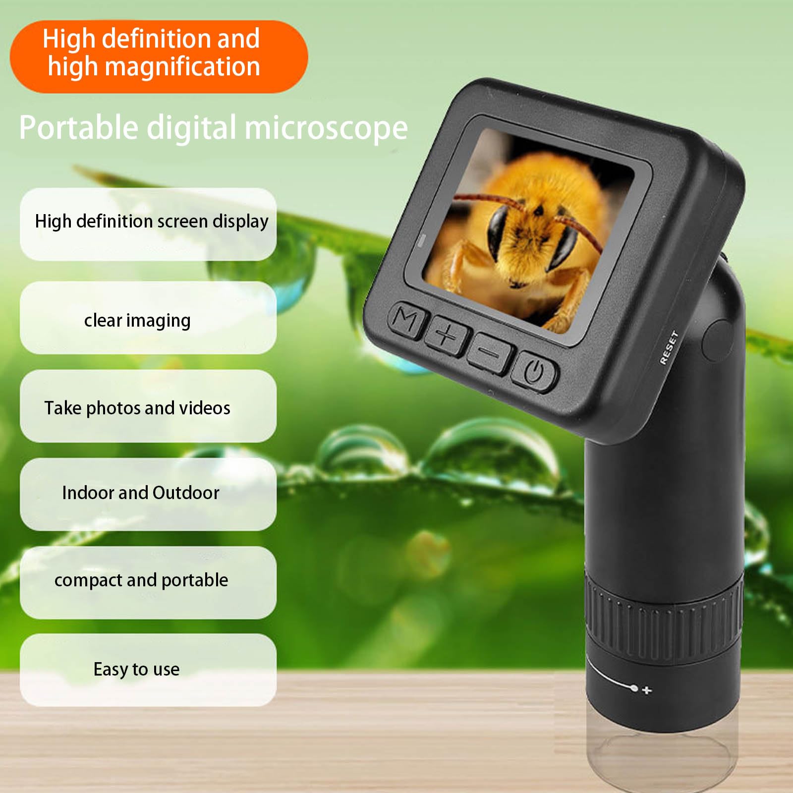 Instrument rechargeable transportable avec réflexion détaillée, double modes LED, capacité de mise en miroir d'écran pour apprenants, scientifiques, instrument LED modifiable, transportable