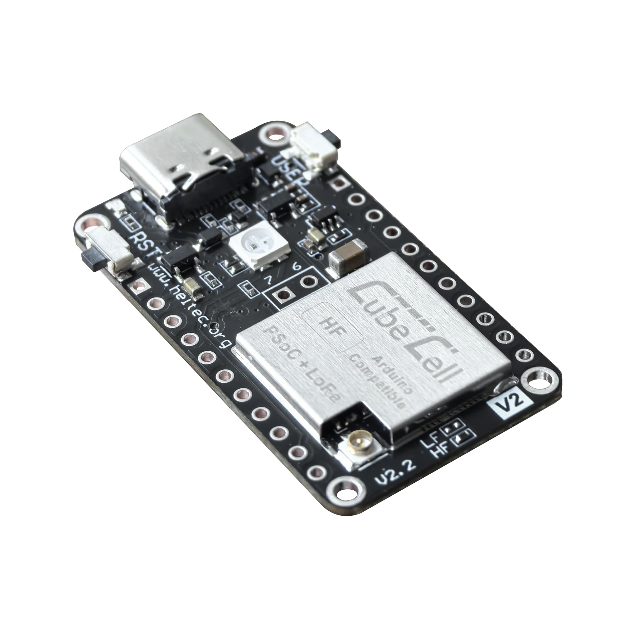 Heltec CubeCell Series LoRa Node AB01 Module de carte de développement 902-928 MHz avec puce SX1262 et ASR6502 compatible avec Arduino et LoRaWAN Communication (902-928 MHz)
