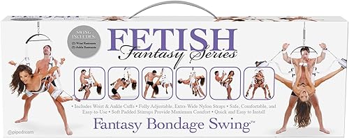 Miniatura 4 de Pipedream Fetish Fantasy Series Bondage - Columpio de suspensión ajustable de alta resistencia para parejas con soportes acolchados, estribos y
