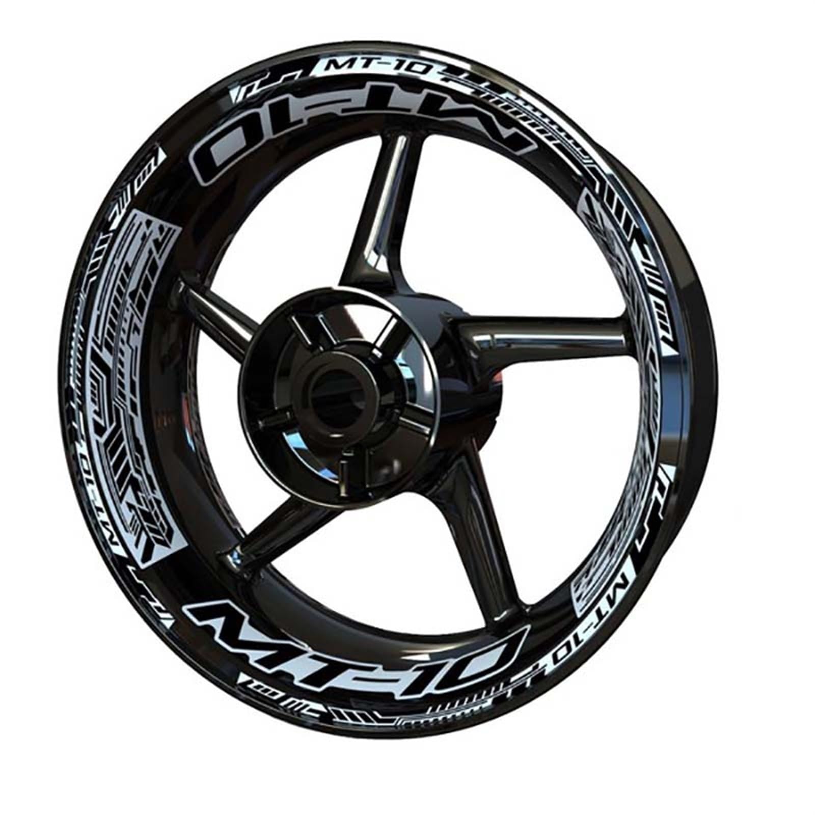 Motorcycle Racing Equipment Wheel Tire Rim Decoration Adhesive Decal Stickers for Yamaha Mt10 Mt 10 Sp Decorative(Color16)