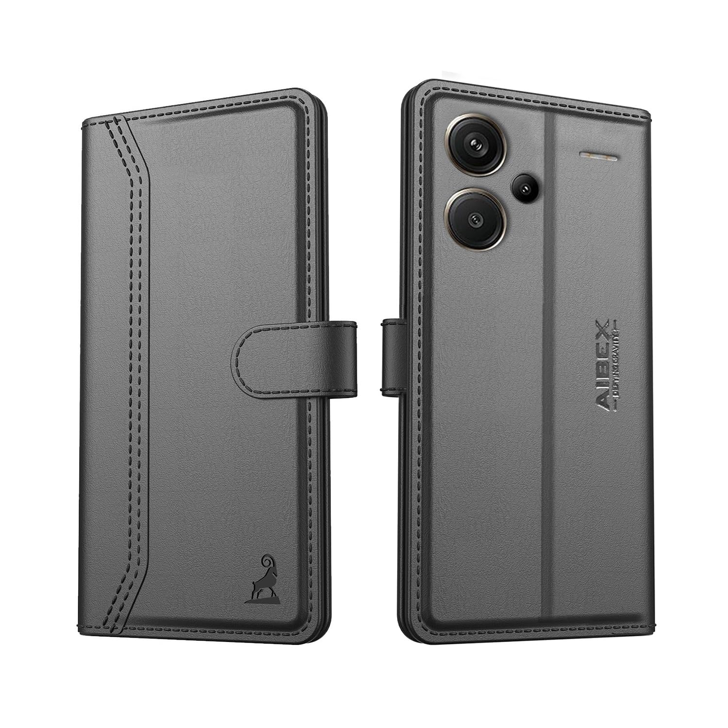 AIBEX ® Xiaomi Redmi 13 Pro Plus 5G Flip Cover Leather Finish | Inside TPU with Card Pockets | Wallet Stand | Complete Protection Flip Case Black (B0CS36X1M1) Amazon Price History, Amazon Price Tracker