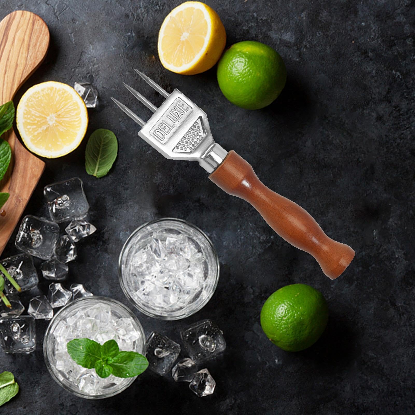 Strumenti per intagliare il ghiaccio - Strumenti per intagliare il ghiaccio, Pratico rompighiaccio per vino - Piccone per ghiaccio a tre punte, Strumento per rompighiaccio a tre punte, Bar resistente