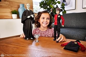 Harry Potter Collectible Doll 2-Pack Gift Set with 12 Inch Voldemort and 10.5 Inch Harry Potter Dolls, Film-Inspired Fashions and Wands