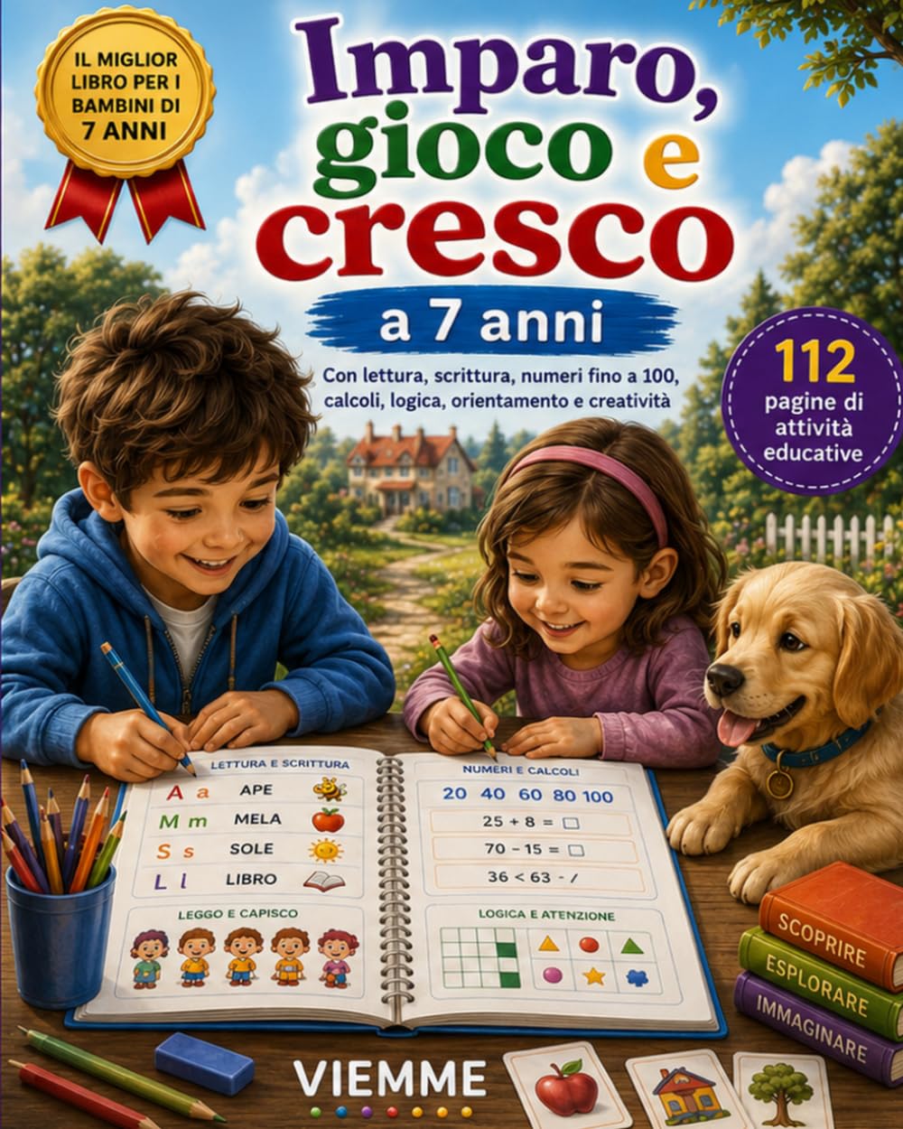 Imparo, gioco e cresco a 7 anni: Il quaderno delle nuove sfide con parole, numeri, logica, creatività e piccoli problemi