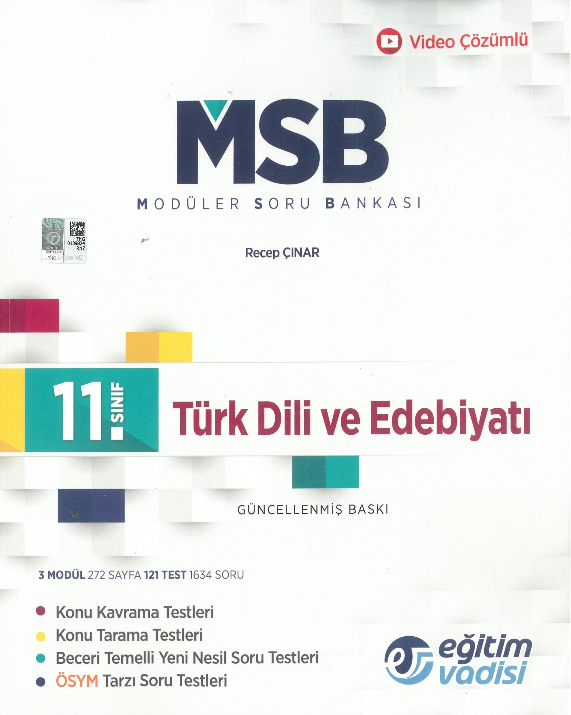 Eğitim Vadisi 11. Sınıf Türk Dili ve Edebiyatı Modüler Soru Bankası