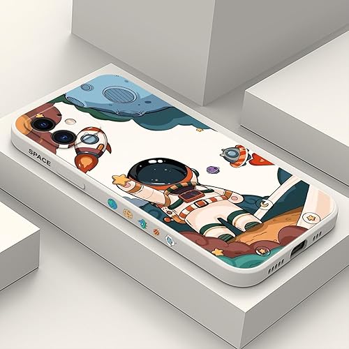 LEECG Funda para iPhone 11, fundas para iPhone 11, diseño de patrón de astronauta, ajuste delgado, suave, resistente a los arañazos, a prueba de