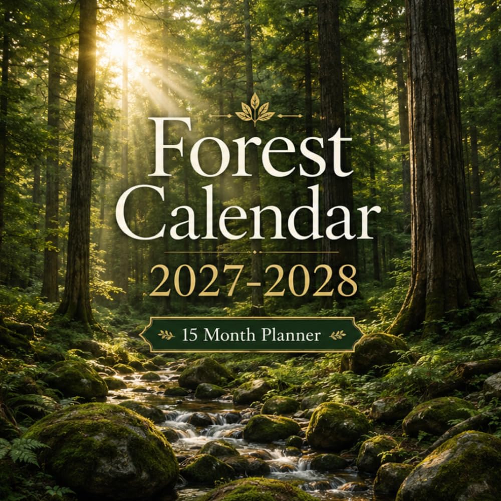 Forest Calendar 2027–2028: 15-Month Planner