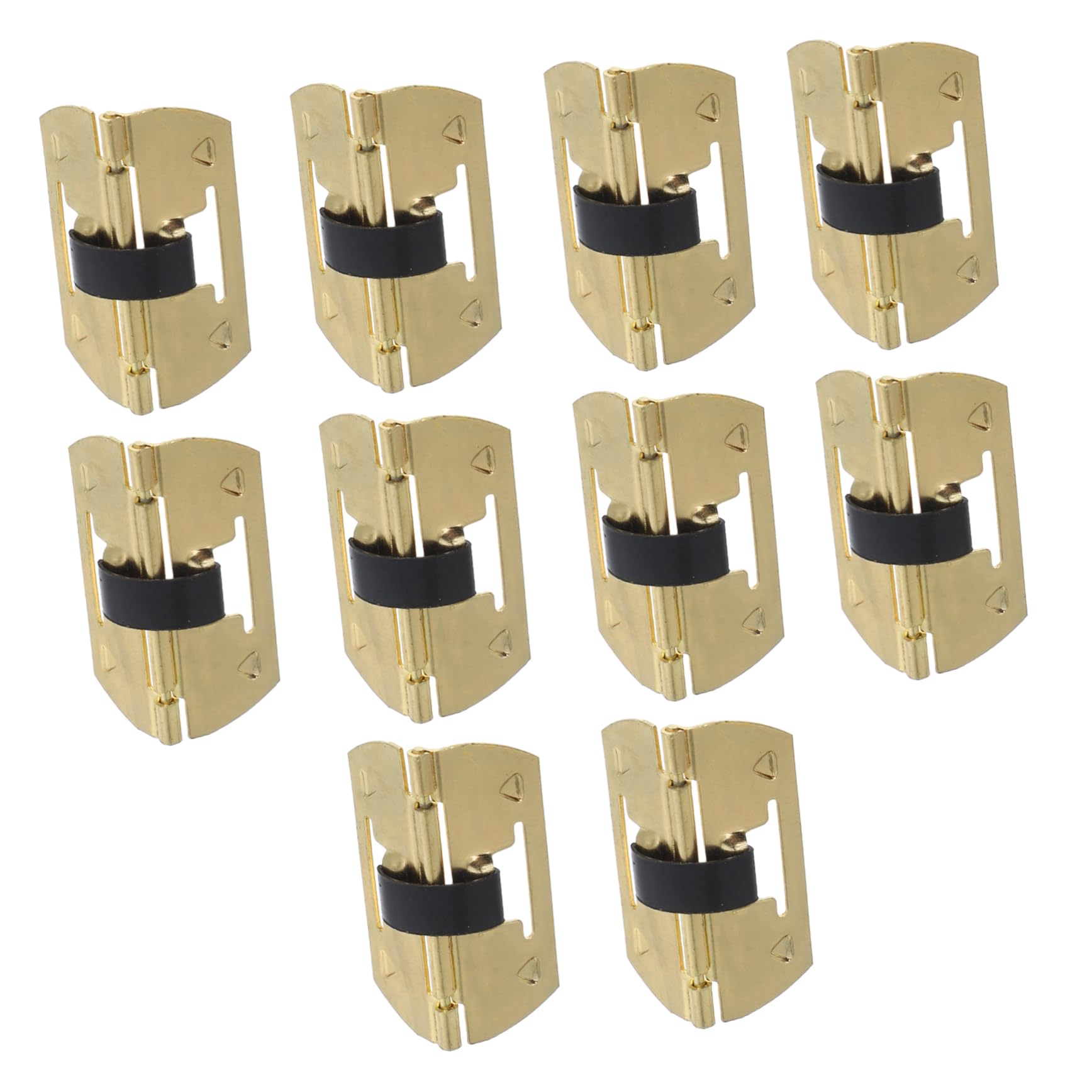 Tofficu Antique Style Hinges for Wooden Boxes Spring Loaded Mini Hinge Parts for Jewelry Decorative Case Hardware