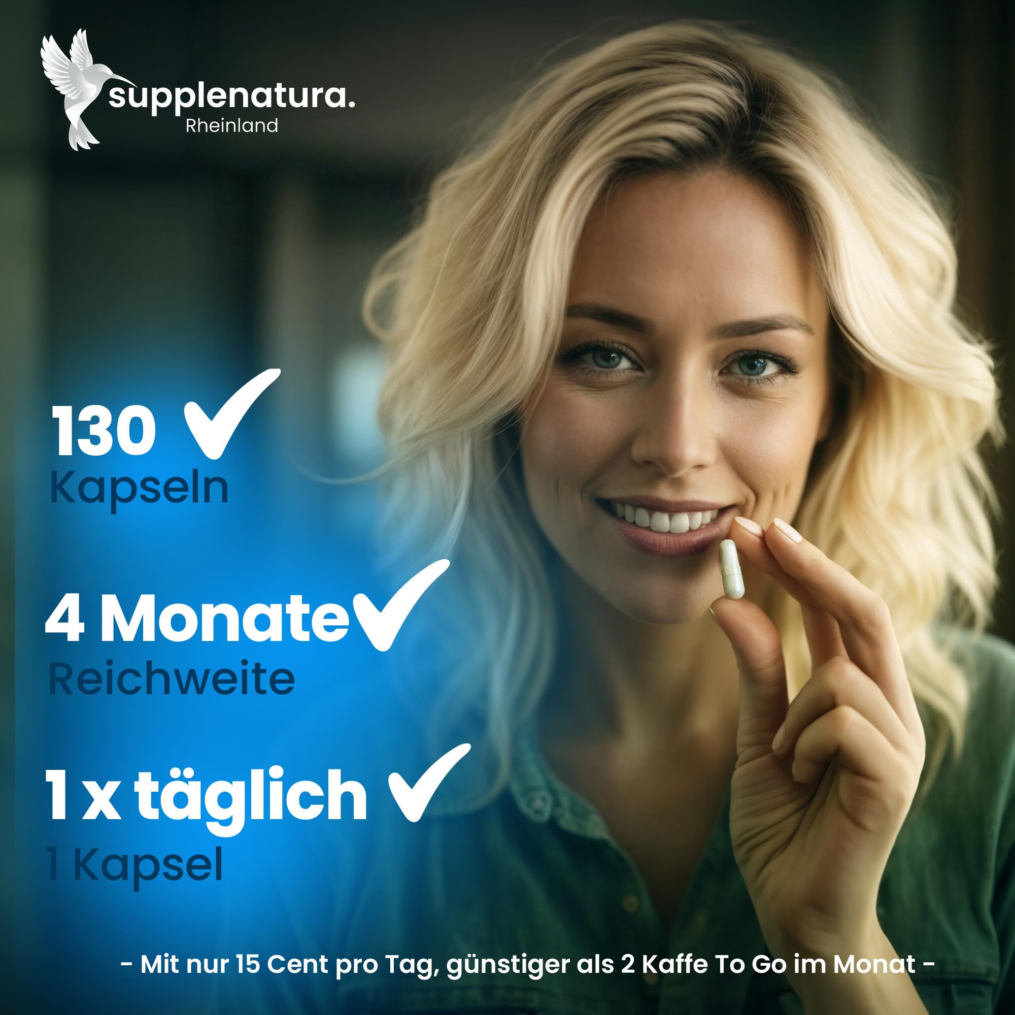 L GLUTATHION | 500 mg PURES L-Glutathion | 130 Kapseln | reines aktiviertes Gluthation von SUPPLENATURA®