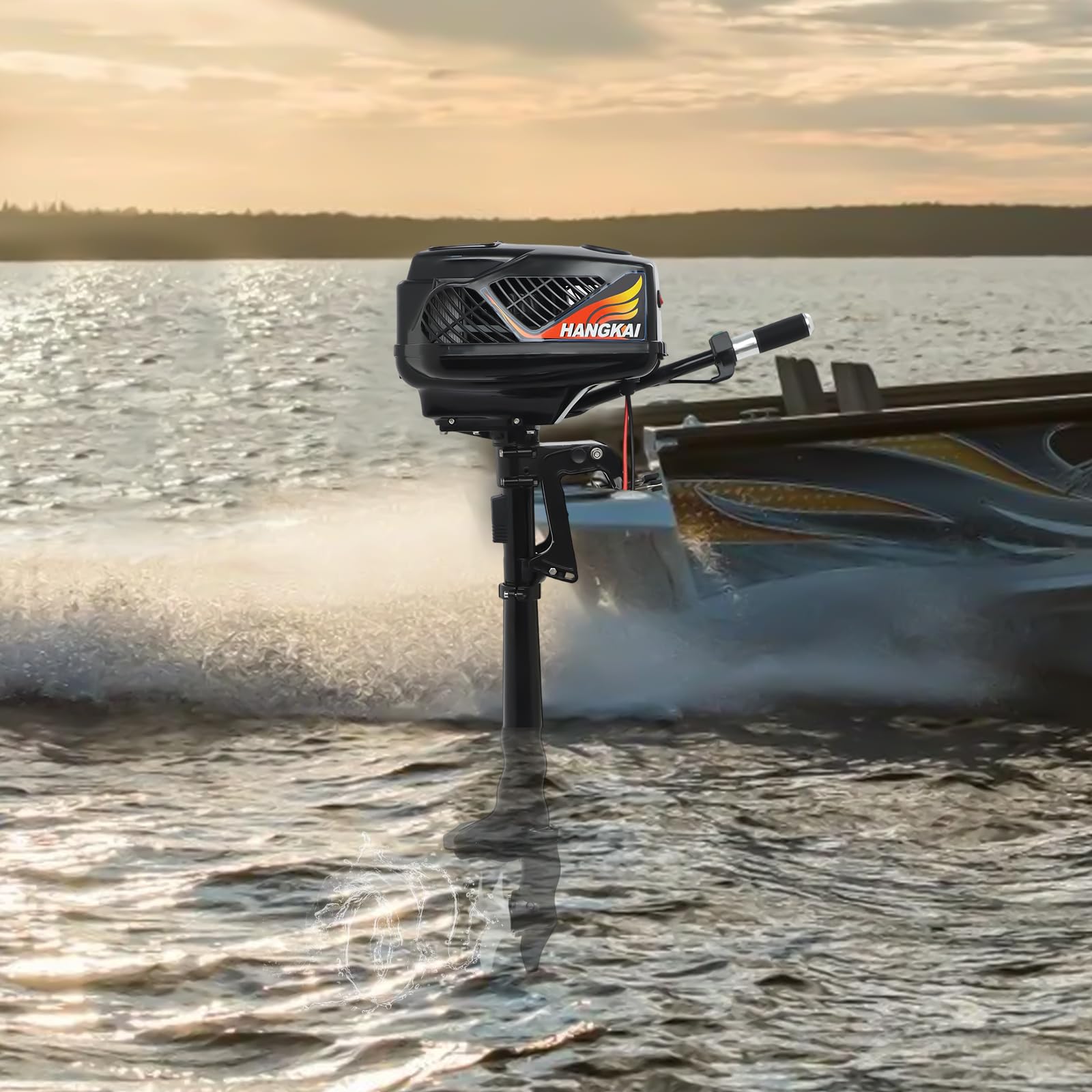 Motor fueraborda eléctrico de 48 V 1200 W, motor eléctrico fueraborda, empuje de 800 kg, 3000 rpm, motor de trolling silencioso, altura ajustable, 10 km/h, velocidad variable continua para barco de