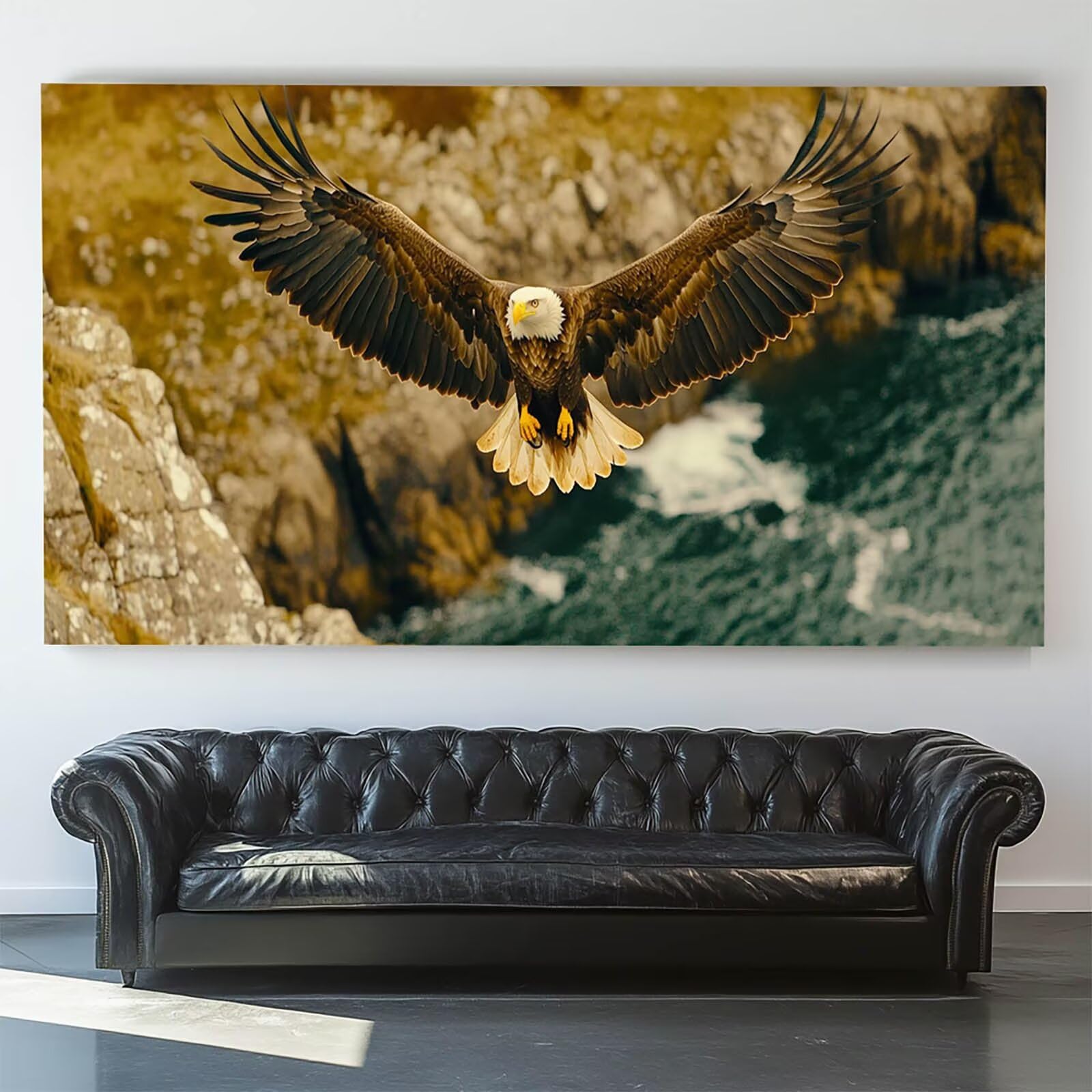 DIY Malen nach Zahlen Erwachsene Habicht Malen nach Zahlen ab 7 jahre Mädchen Tier Kreativ set für Erwachsene mit Leinwand Acrylfarben set und Pinsel, Bastelset zum Bemalen für Wanddeko 80X160cm 7-G-S