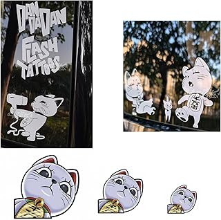 ダンダダン ターボババア ステッカー セット 車用ステッカー シール ターボババア 招き猫 PVC材質 防水 DIY 改造 ウォール 壁紙 飾り 記念品 コスプレ小道具 プレゼ (A 10*8.5cm+8.5*7cm 2枚) [並行輸入品]