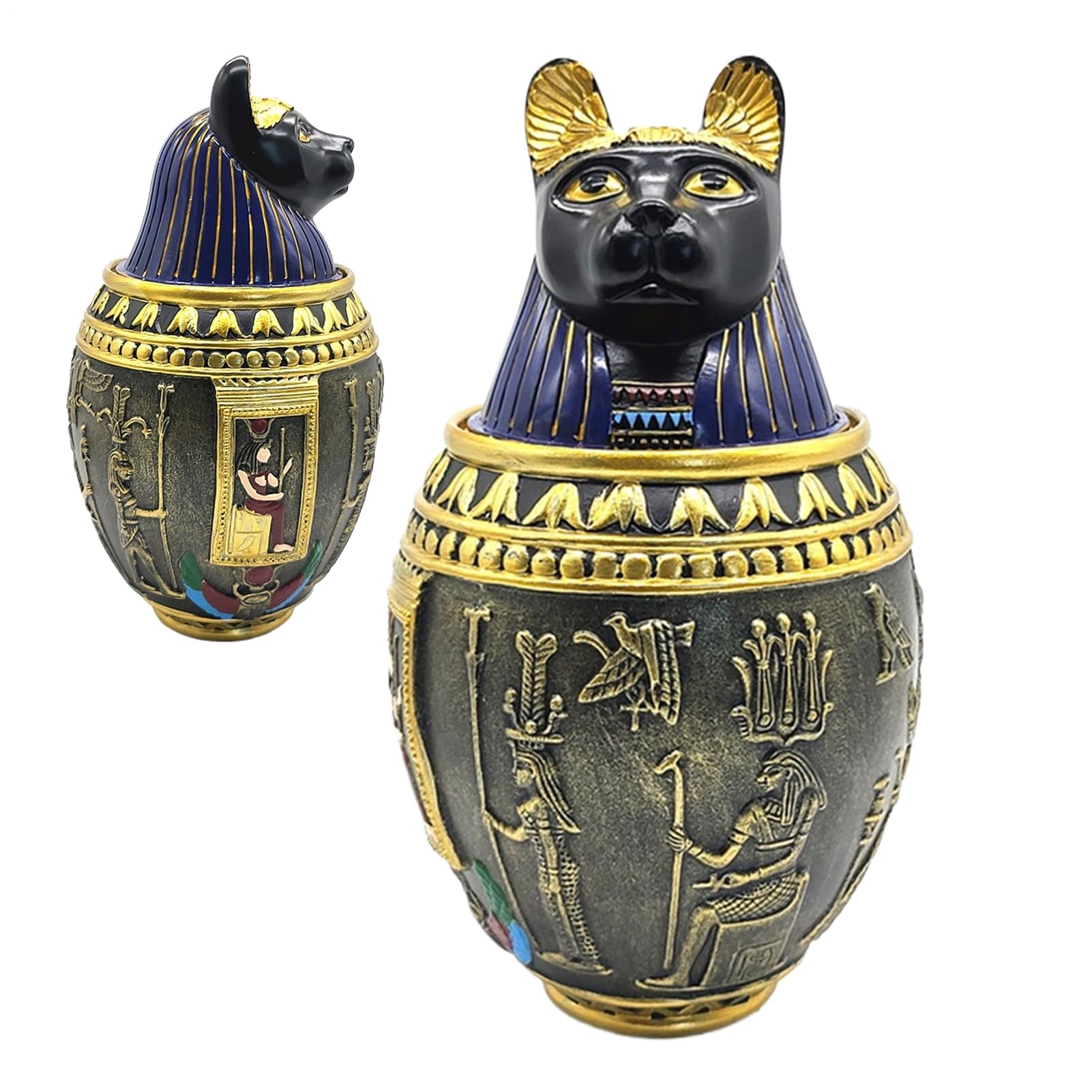 Pet Urn, Ancient Egypt Cat Urns For Ashes, Dog Urn, Resin Egyptian Canopic Jar Memorial Gift, Pet Funeral Supplies
