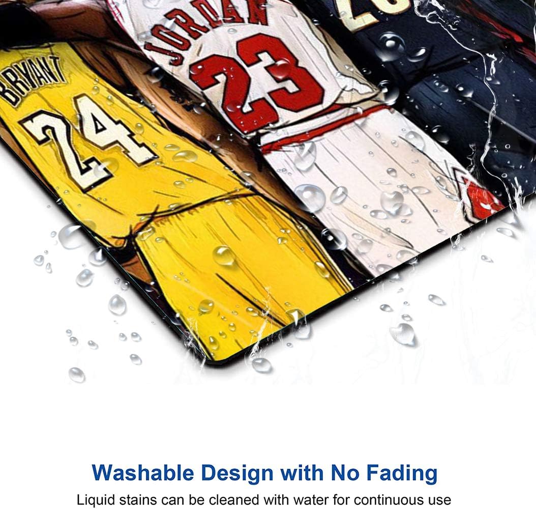 Gaming Mouse Pad,Jordan Kobe and James Legends Fan Tribute Mouse Pad Non-Slip Rubber Base Mouse Pads for Computers Laptop Office, 9.5"x7.9"x0.12" Inch(240mm x 200mm x 3mm) : Office Products