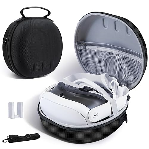 Carrying Case Compatible with Oculus Meta Quest 3, Hard EVA Quest 3 Case for VR Headset, Touch Controllers and Other Accessories, Portable Crossbody