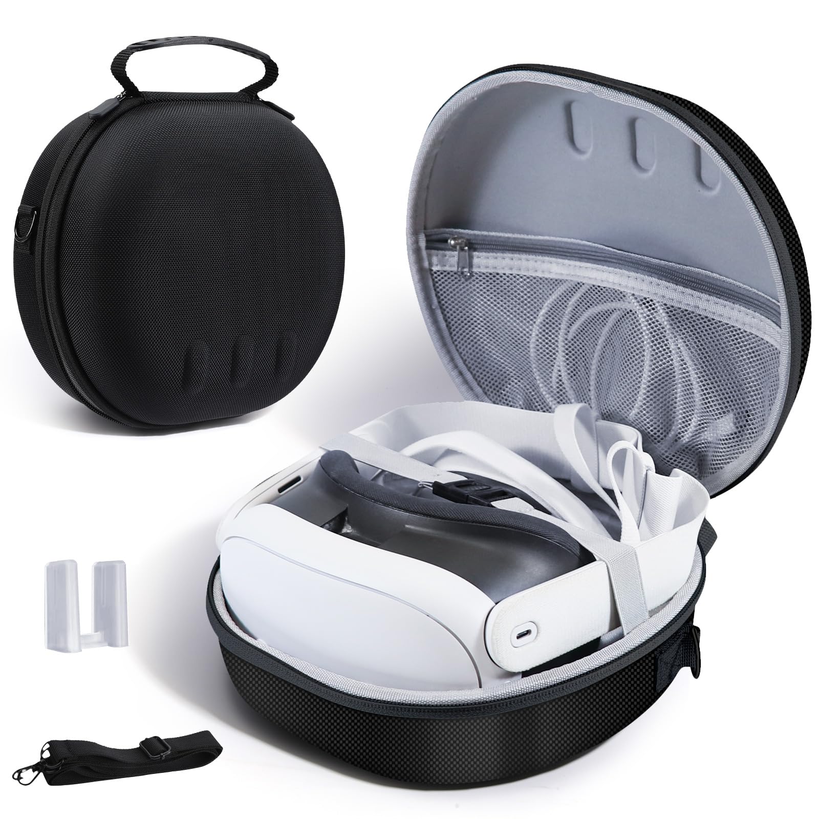 Doyosh Carrying Case Compatible with Oculus Meta Quest 3 VR Headset, Hard Travel Case with Mesh Pocket & Customized Storage Space for Accessories, Crossbody Shoulder Backpack - Black (B0CHXYHSDV) Amazon Price History, Amazon Price Tracker