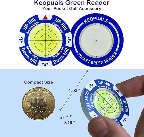 Miniatura 2 de Golf Green Reader - Marcador de pelota de golf con accesorios de golf de nivel para poner golf, ayuda de lectura verde, herramienta de entrenamiento