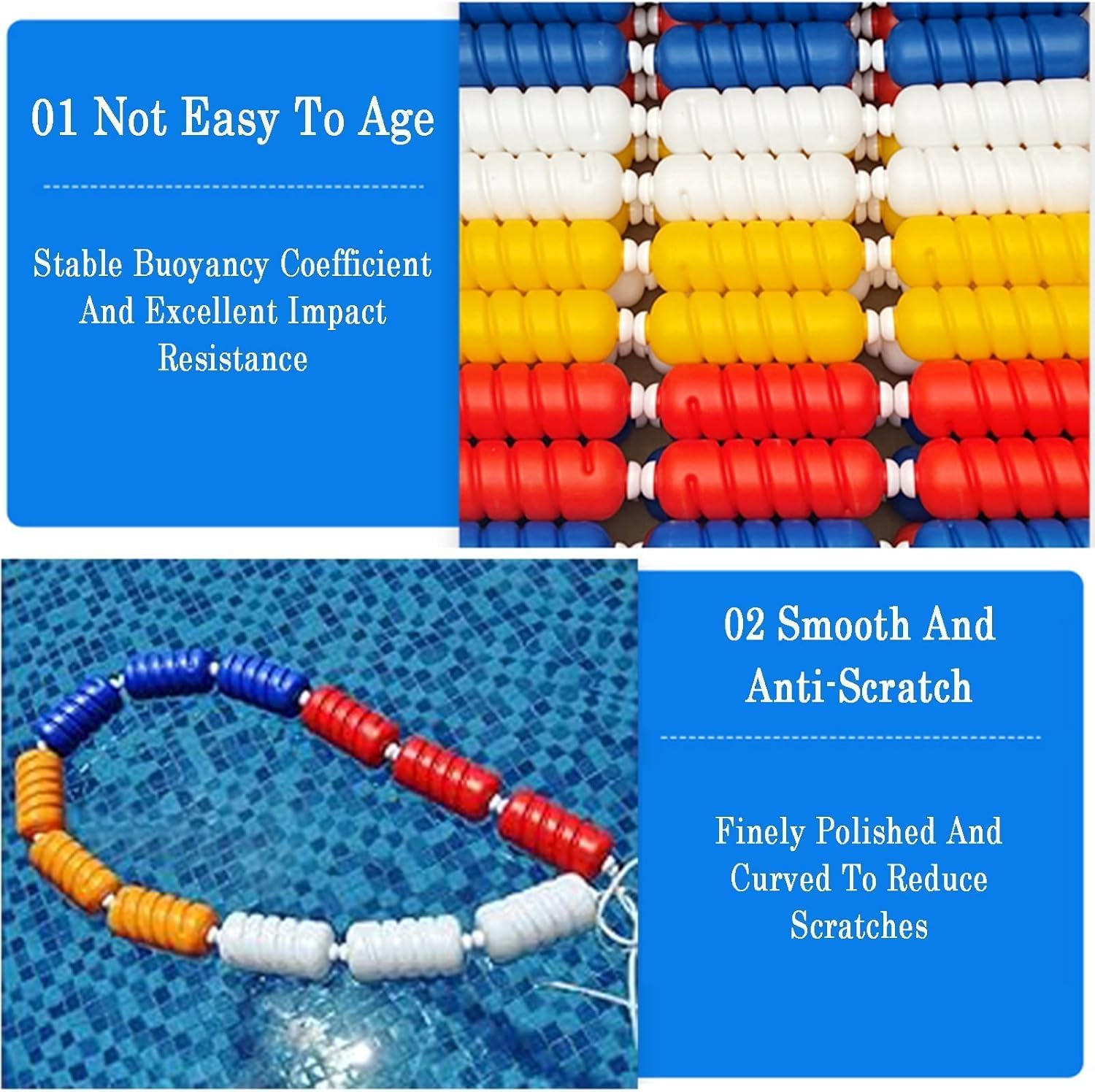 TIST Floating Pool Safety Divider Swim Line Pool Wave Safety Rope Pool Safety Divider Rope