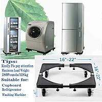 Vista 2 de Base móvil de tamaño ajustable para lavadora, secadora y refrigerador, carrito telescópico para muebles con rodillos y ruedas giratorias con bloqueo